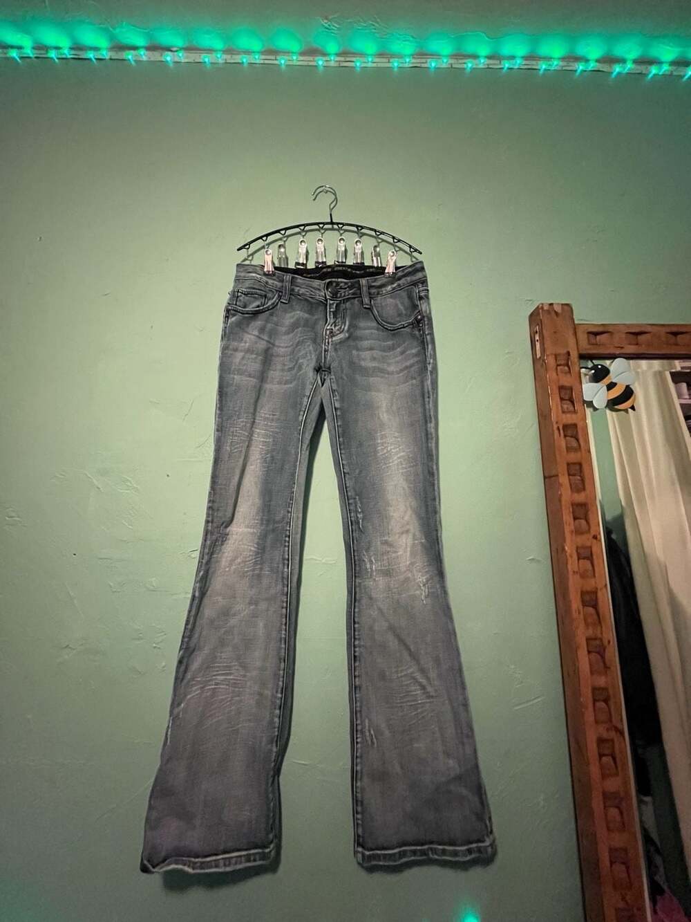 Rerock For Express Jeans Flared Distressed Wash